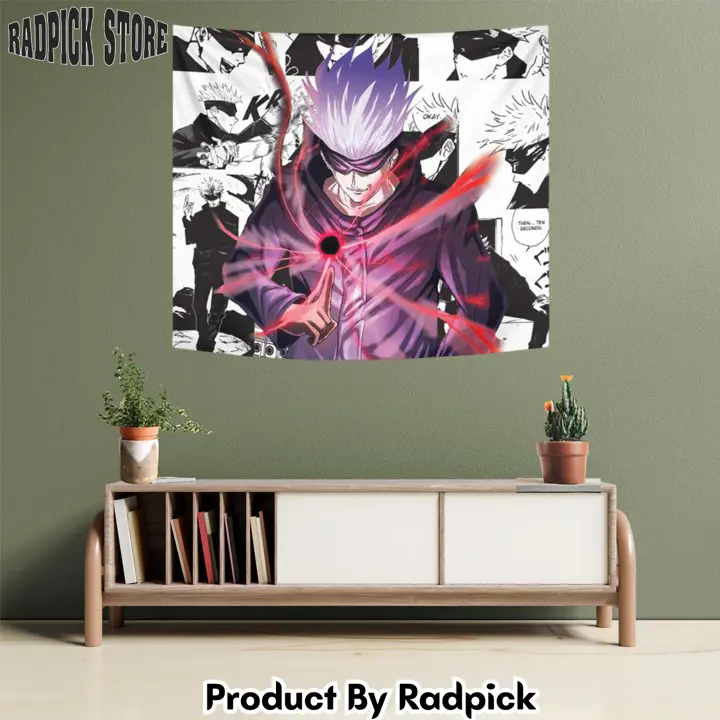 Satoru gojo tapestry custom anime manga wall decor  rp5944240